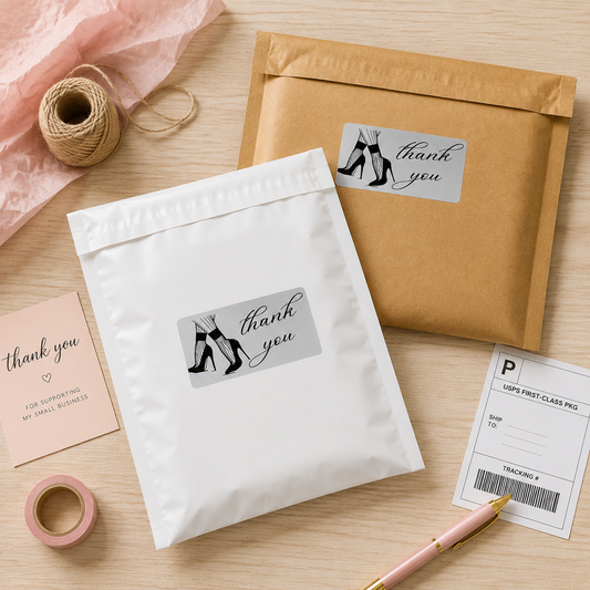 Thank You For Your Purchase Sticker Roll | High Heel Design for Online Sellers
