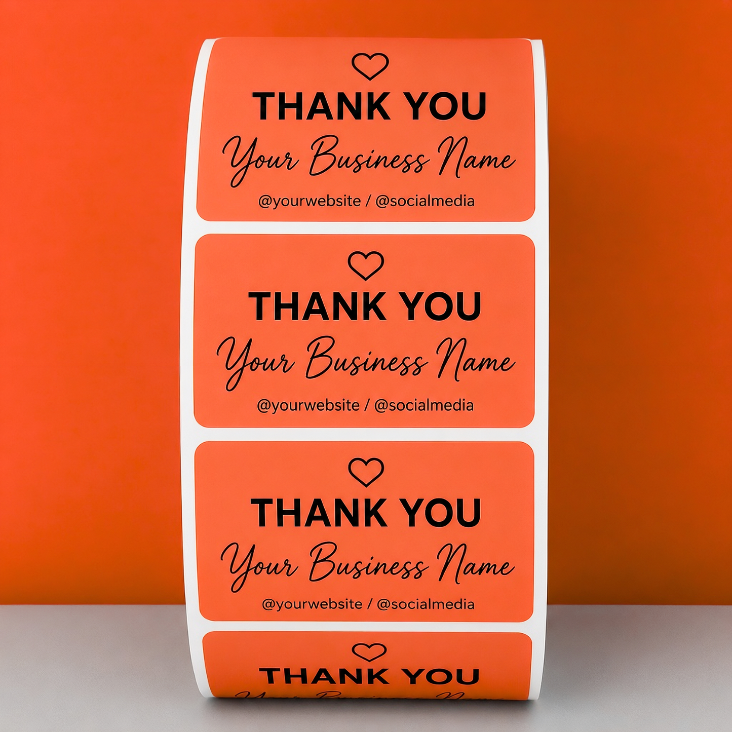 Custom Thank You Stickers – Personalized Business Labels Rectangle 2"×1.1"
