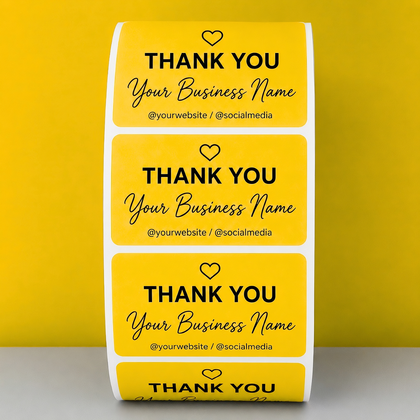 Custom Thank You Stickers – Personalized Business Labels Rectangle 2"×1.1"