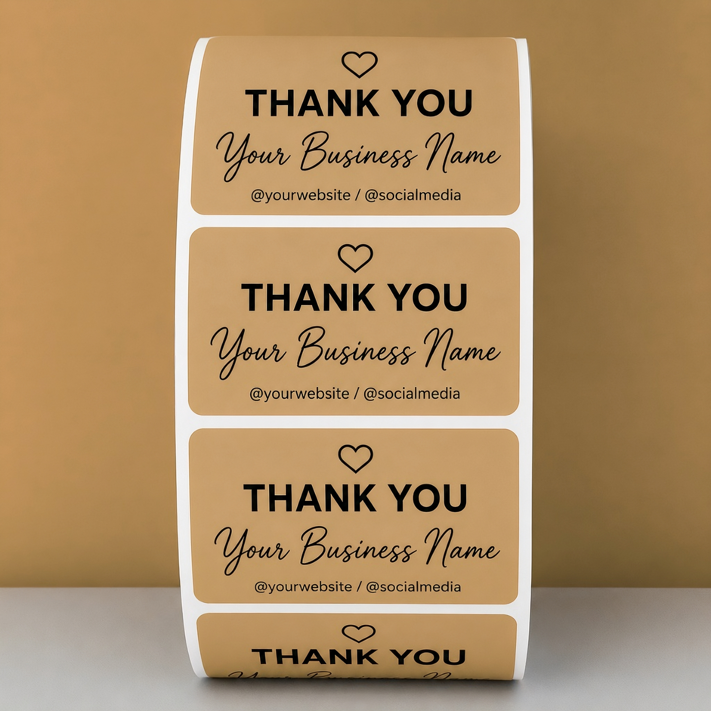 Custom Thank You Stickers – Personalized Business Labels Rectangle 2"×1.1"
