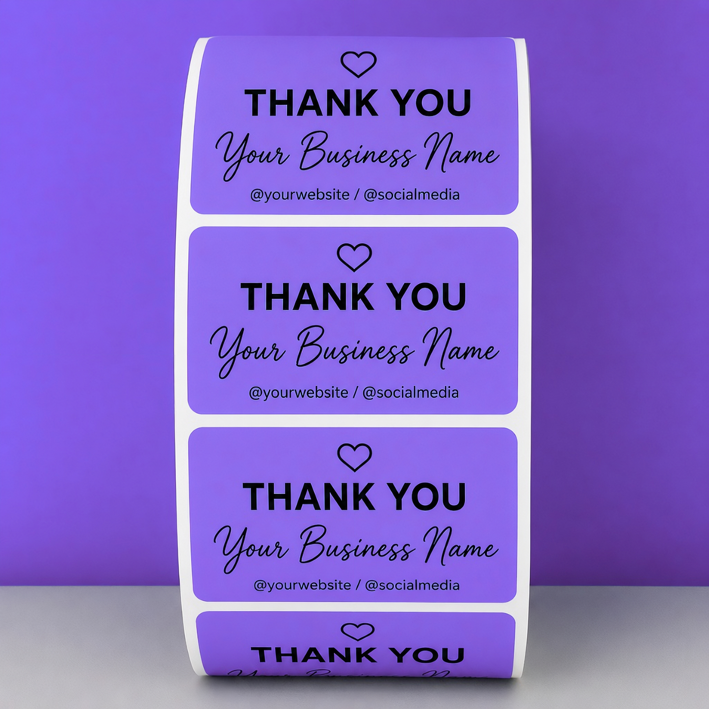 Custom Thank You Stickers – Personalized Business Labels Rectangle 2"×1.1"