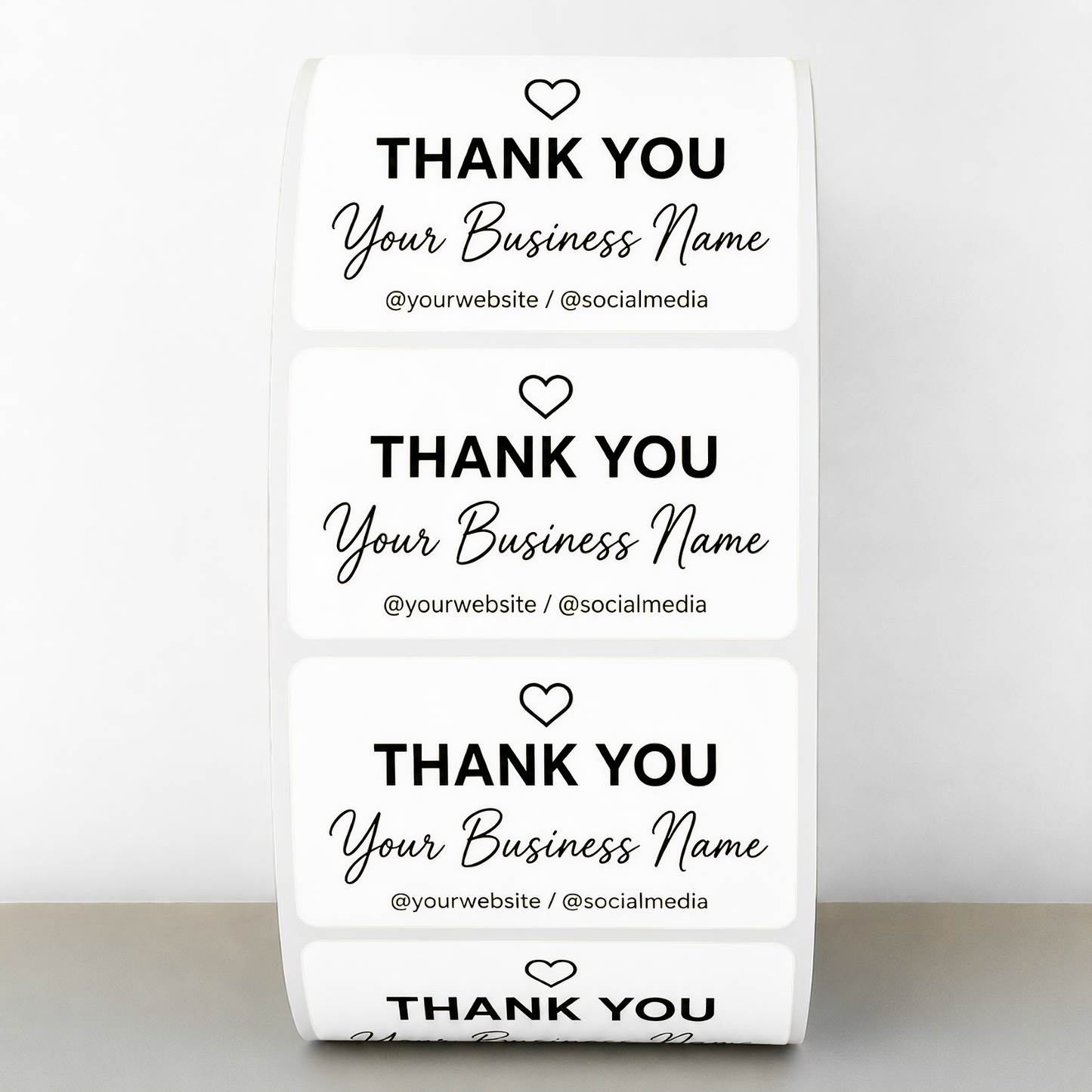 Custom Thank You Stickers – Personalized Business Labels Rectangle 2"×1.1"