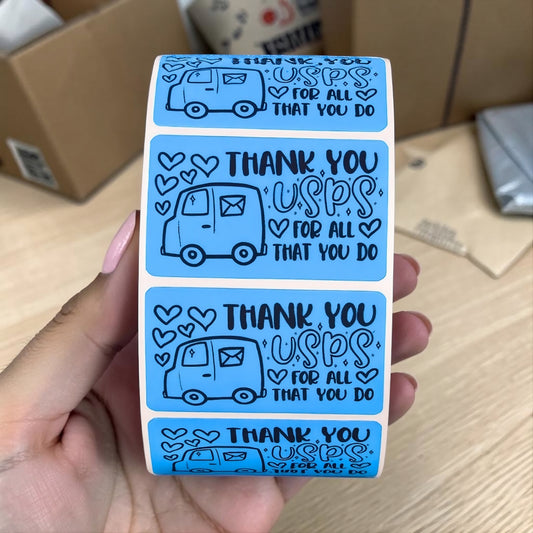 "Thank You USPS For All That You Do" Sticker Roll –  Postal Worker Appreciation Stickers