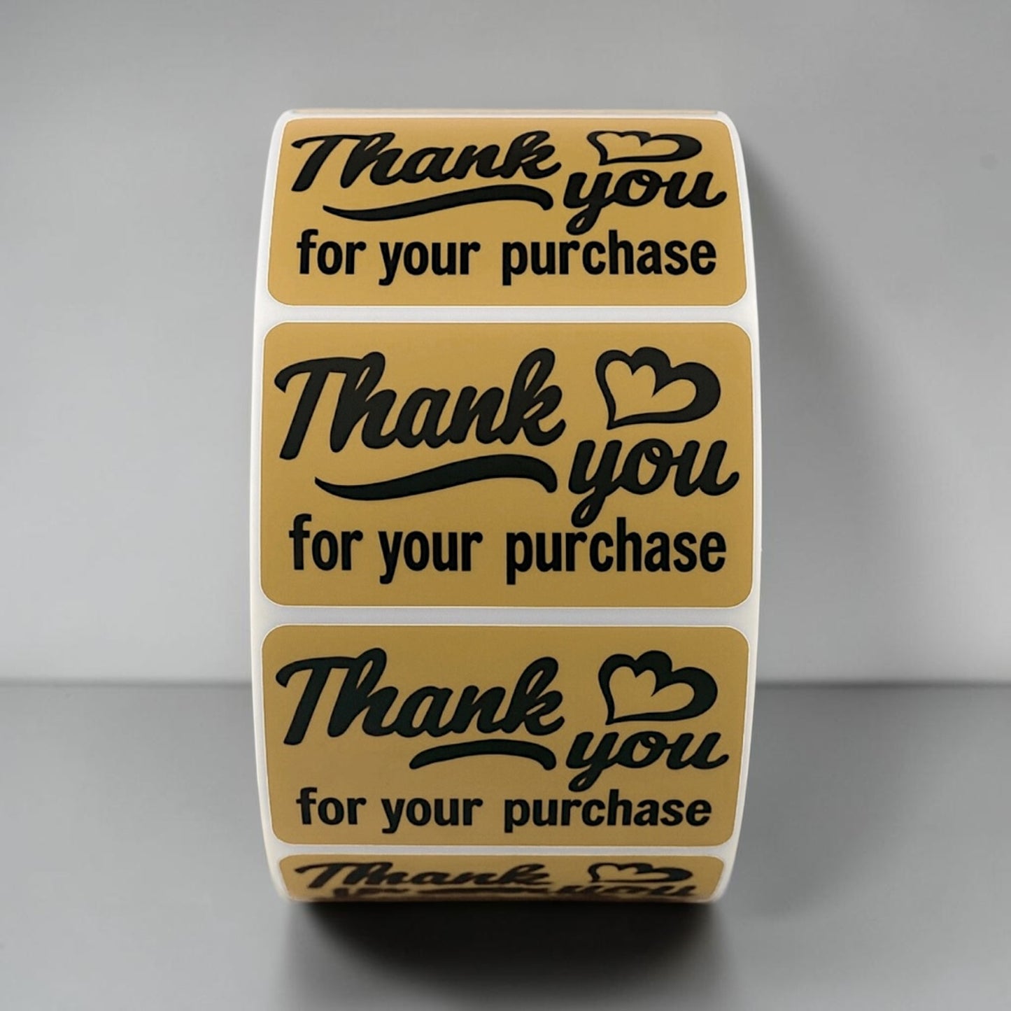 Thank You for Your Purchase Sticker Roll | Brown Kraft Design for Online Sellers