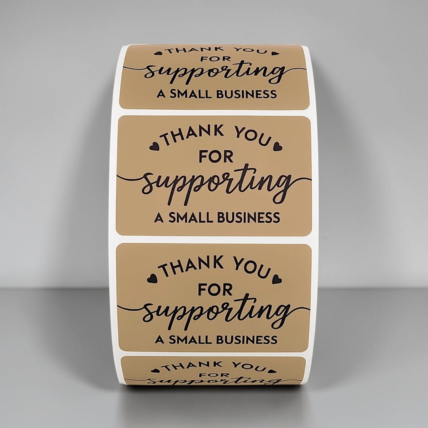 Thank You for Supporting a Small Business Sticker Roll | Kraft Design for Online Sellers